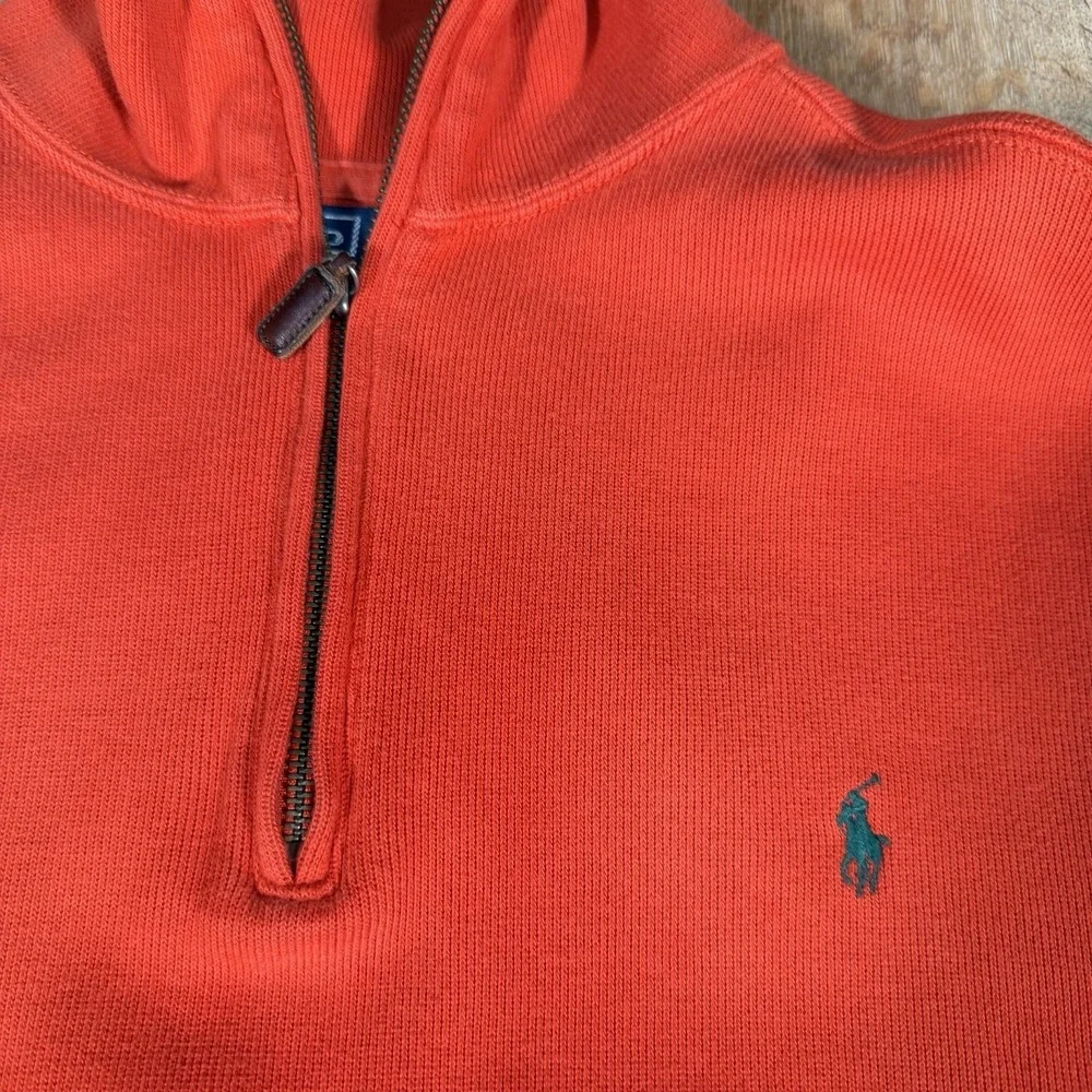 Vintage Polo Ralph Lauren Sweater Mens Large Estate Rib 1/4 Quarter Zip Cotton